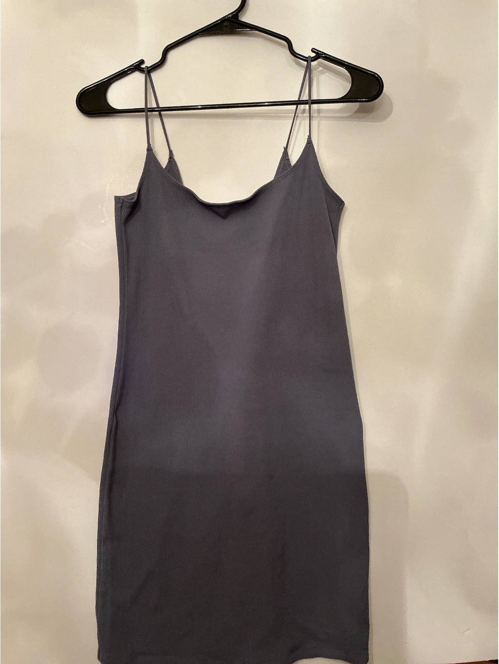 Abercrombie & Fitch Soft A&F Collection women’s gray ribbed fitted mini dress